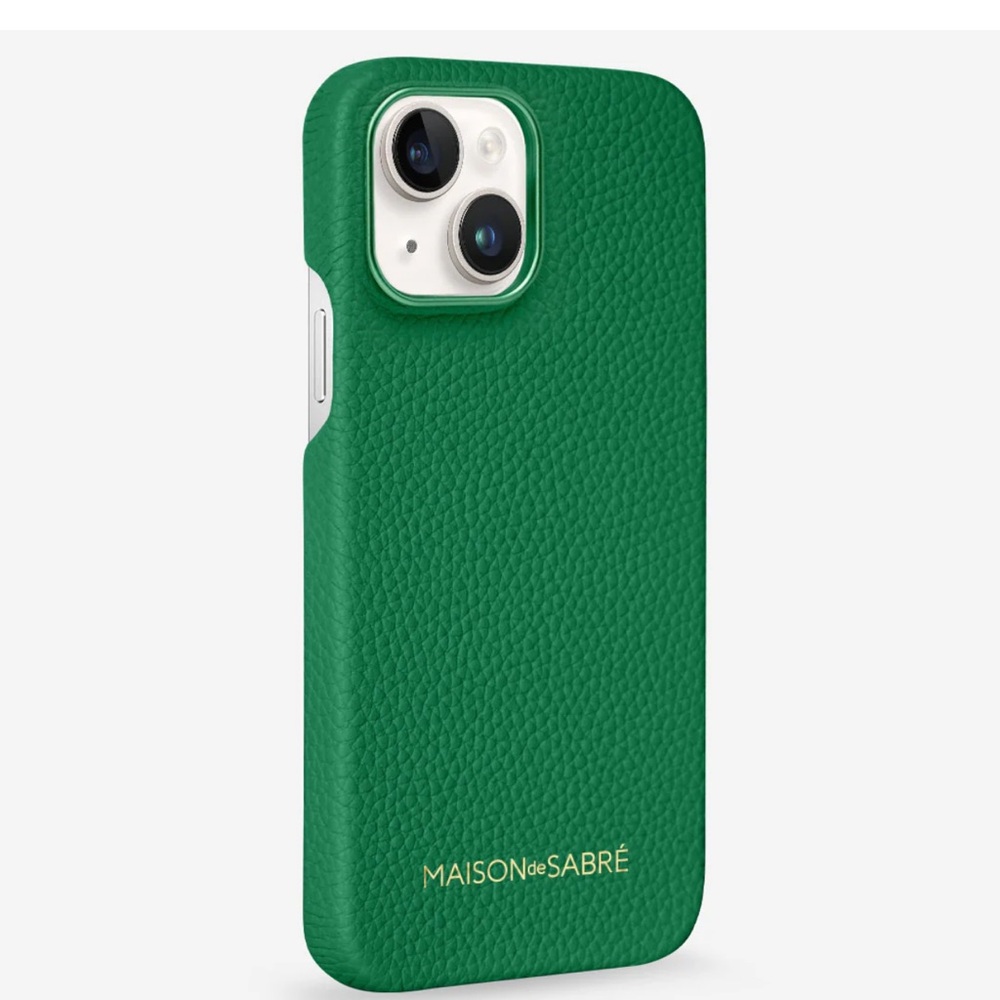 Maison de Sabré Green Leather Phone Case